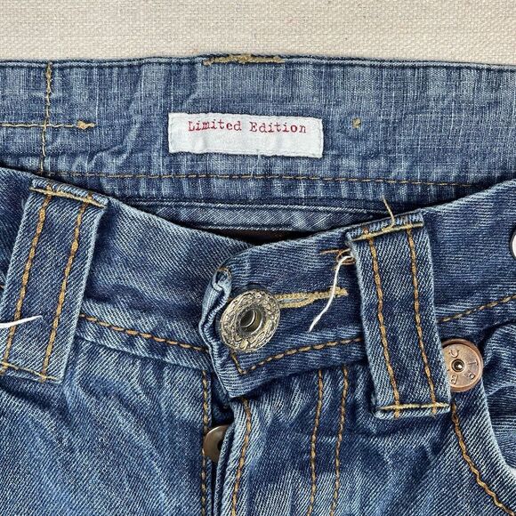 True Religion‎ Pants Mens 32 (fits 33x31) Jeans Limited Edition Distress Western - Picture 3 of 15